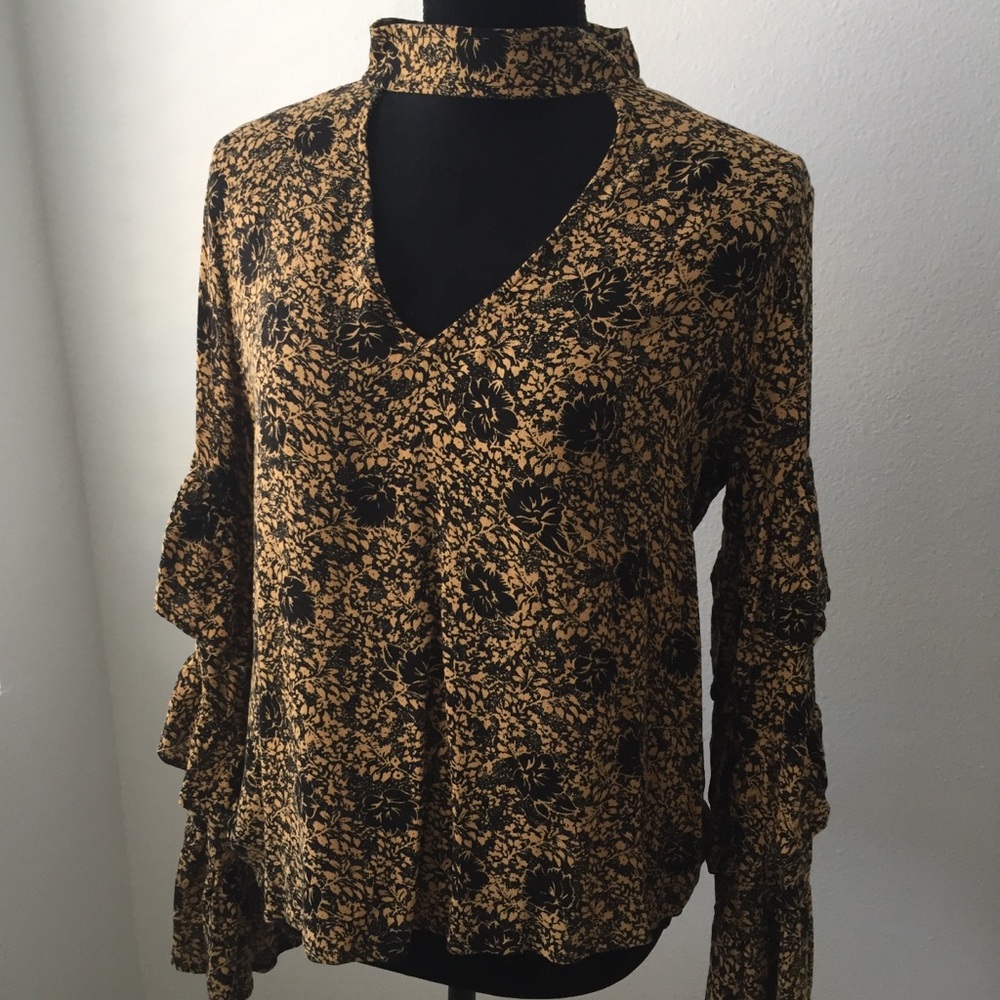 BP Long Sleeve Ruffle Blouse - Picture 2 of 6